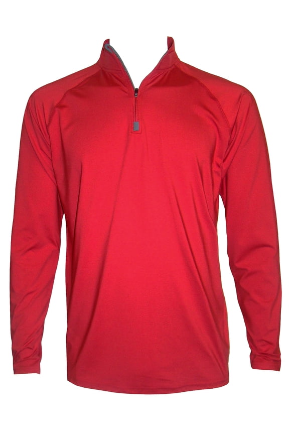Men's Lightweight Active 1/4-Zip Stretch Pullover - Red - Small