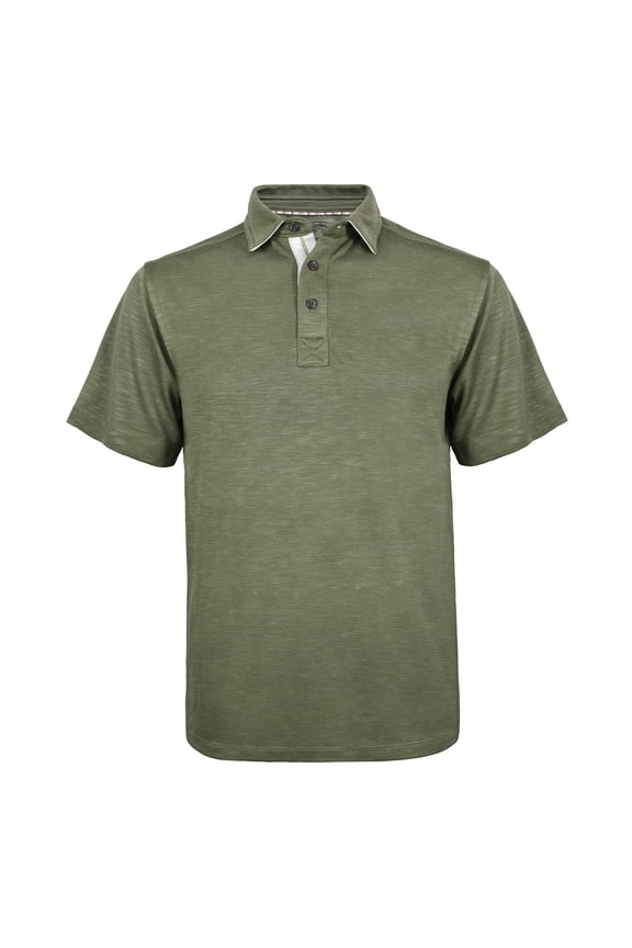 Men's Modal Blend Contrast Stitched Pique Short Sleeve Polo