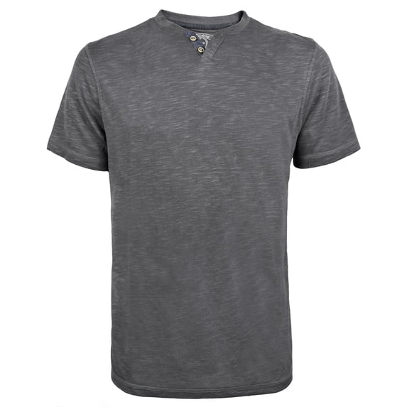 Victory Outfitters Men's Modal Blend Short Sleeve Contrast Trim V-Neck Henley