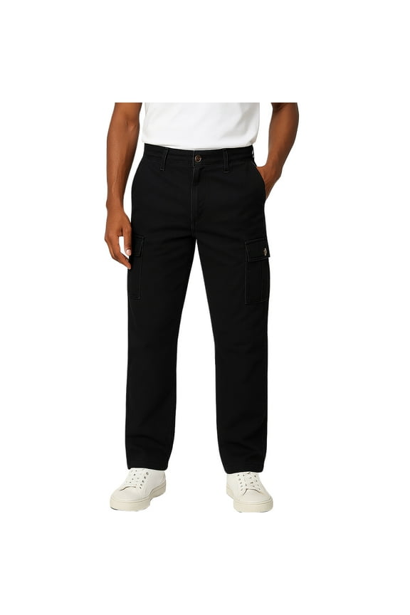 Men's Spandex Ripstop Cargo Pants - Black - 32