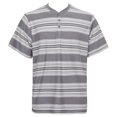 thumbnail image 1 of Victory Outfitters Men's Striped Short Sleeve Henley - Grey - Medium, 1 of 1