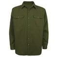 thumbnail image 1 of Victory Outfitters Men's Washed Twill Button Up Shirt w/ Chest Pockets - Olive - Large, 1 of 2