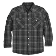 thumbnail image 1 of Victory Outfitters Mens Thermal-Lined Plaid Flannel Shirt Jacket for Men Casual Button Down Brushed 100% Cotton Shirt- Grey -M, 1 of 1