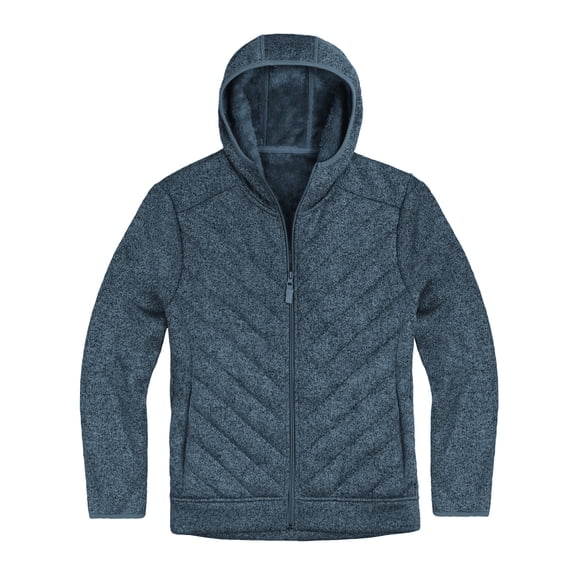Victory Outfitters Women’s Salt & Pepper Quilted Jacket W/ Sherpa Lining - Teal - L