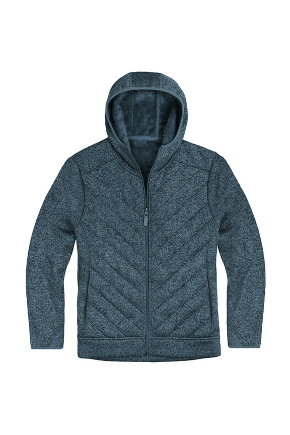 Womenâs Salt & Pepper Quilted Jacket W/ Sherpa Lining - Teal - XL