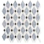 Victory Priez Gray 2-in. x 3-in. Novelty Marble Diamond Natural Stone Mosaic Wall & Floor Tile