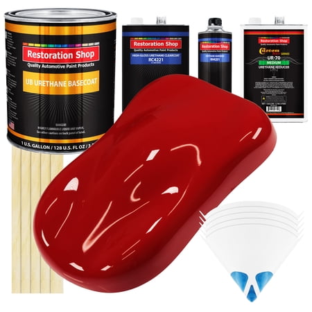Victory Red Gallon URETHANE BASECOAT CLEARCOAT Car Auto Body Paint Kit