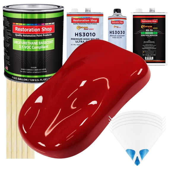 Victory Red Premium Gallon Kit Low VOC URETHANE BASECOAT Car Auto Paint Kit