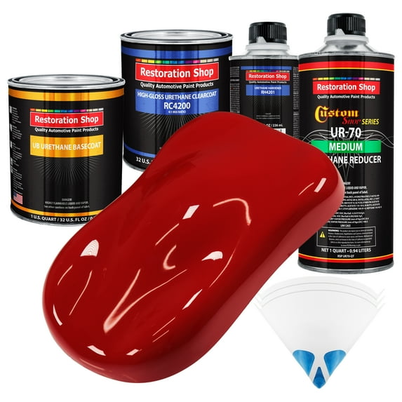 Victory Red Quart URETHANE BASECOAT CLEARCOAT Car Auto Body Paint Kit