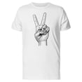 thumbnail image 1 of Victory Sign, Peace Hand Symbol T-Shirt Men -Image by Shutterstock, Male 3X-Large, 1 of 2