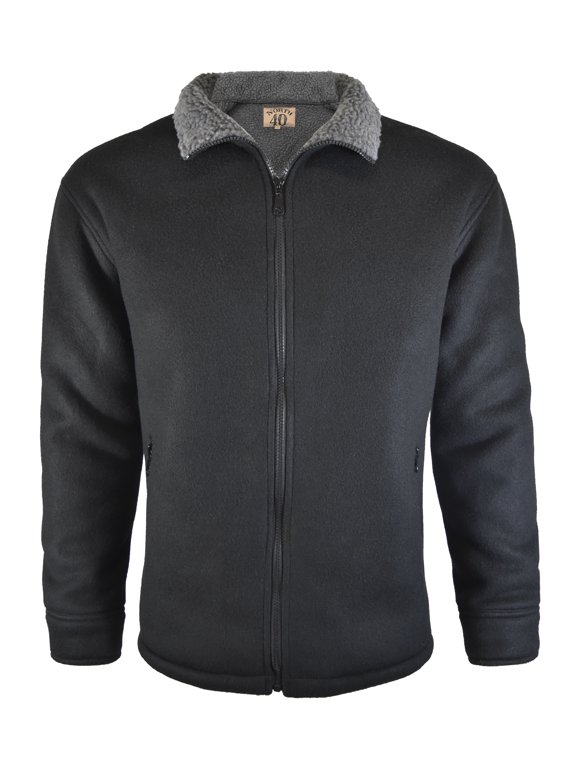 Victory Sportswear Sherpa/Wool-Like Fleece Jacket - Black - L