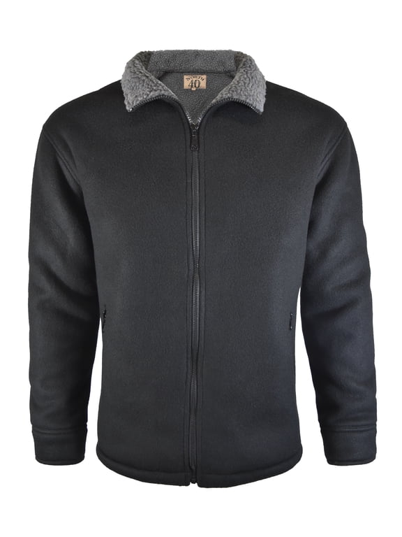 Victory Sportswear Sherpa/Wool-Like Fleece Jacket - Black - M