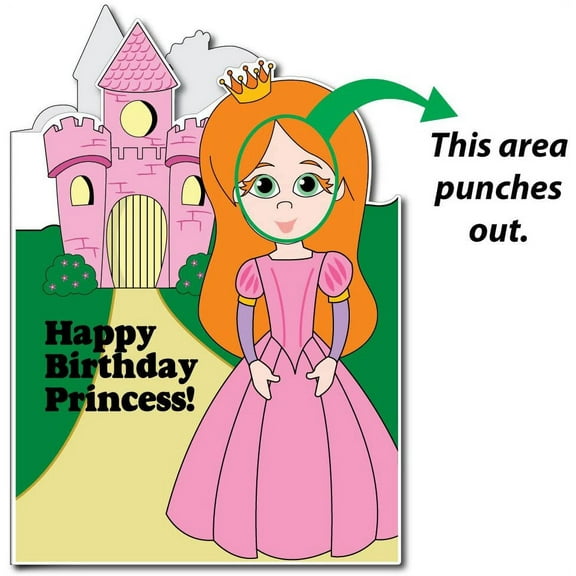 Victory Store 3'x4' Giant Cut Out Princess Birthday Greeting Card w/Envelope 21108