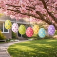 thumbnail image 1 of VictoryStore Easter Flat Hanging Eggs Set, Set of 32, 2D Eggs, Waterproof Corrugated Plastic, 1 of 7
