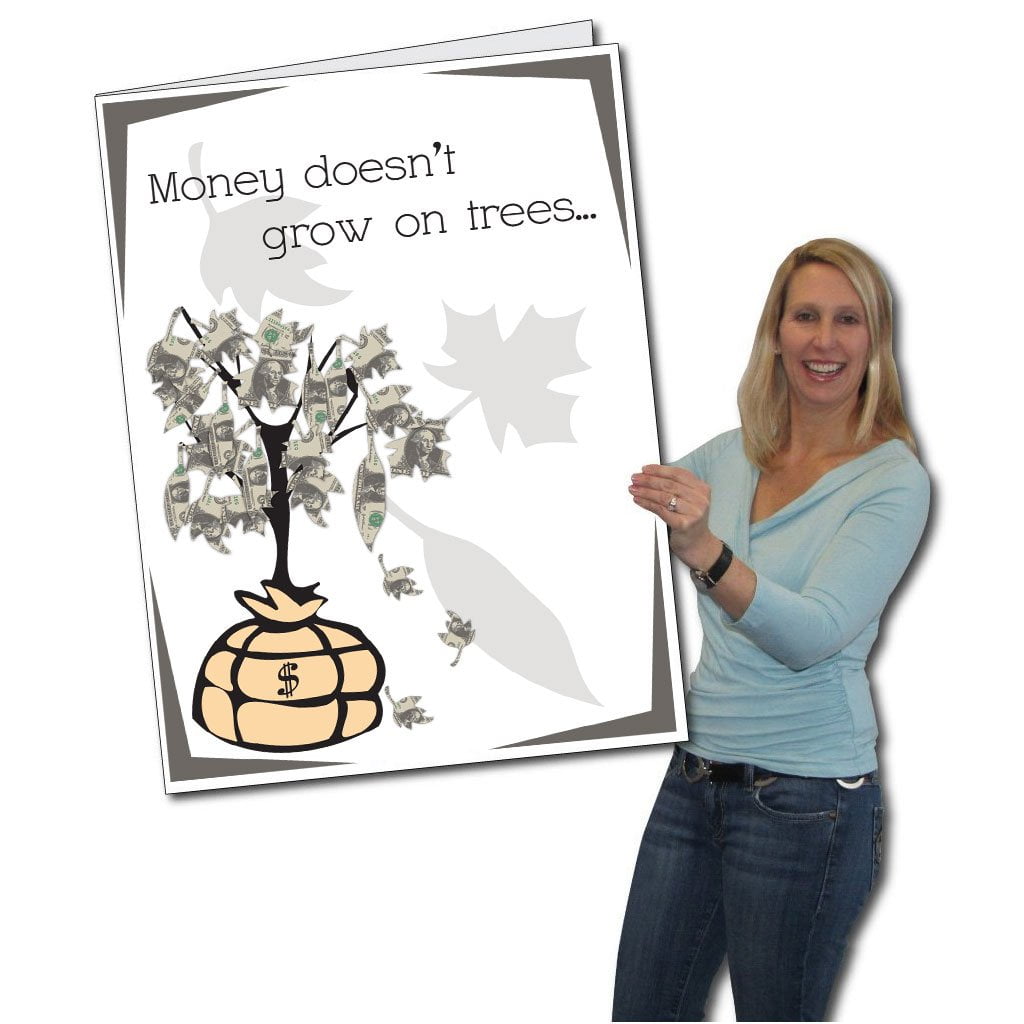 Victory Store Giant 2' x 3' Money Tree Birthday Card  With Envelope
