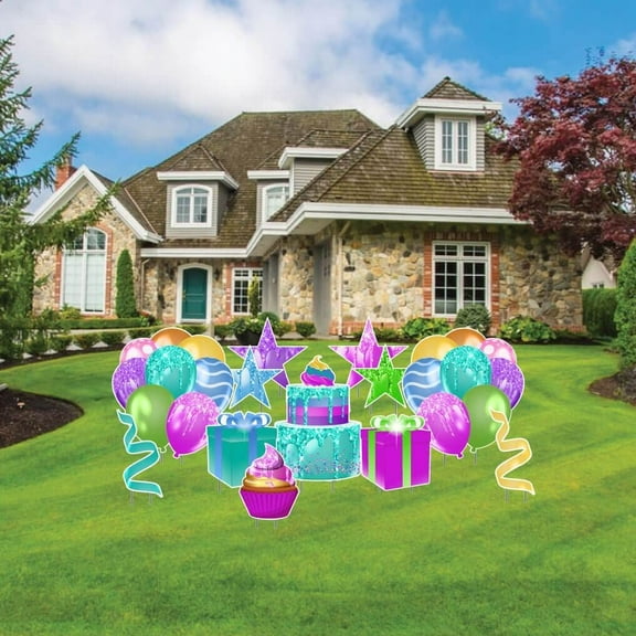 Victory Store Neon Cake Birthday Party Supplies Set 19673