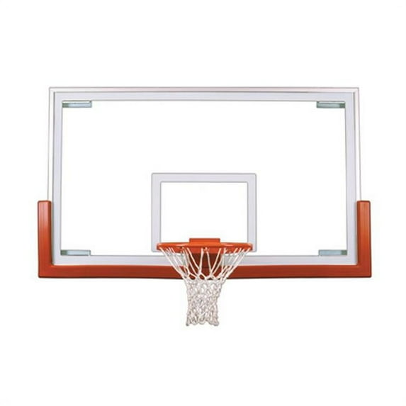 Victory Upgrade Package Steel-Glass Gymnasium Backboard, Rim & Pad Upgrade Package- Forest Green