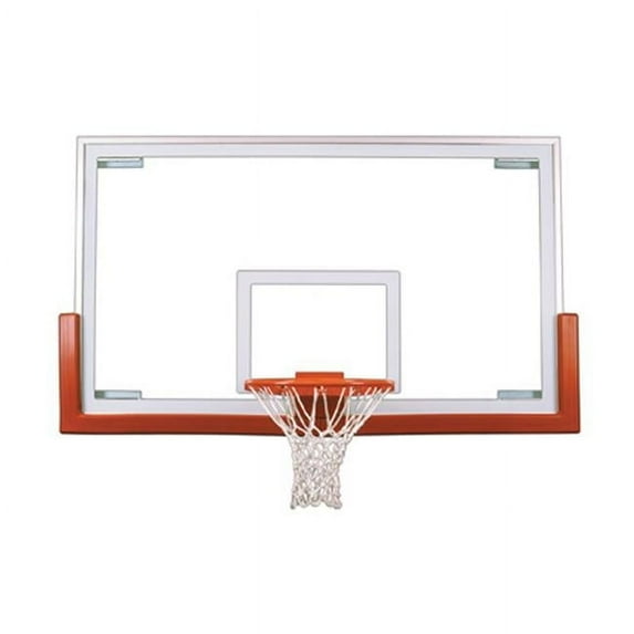 Victory Upgrade Package Steel-Glass Gymnasium Backboard, Rim & Pad Upgrade Package- Purple