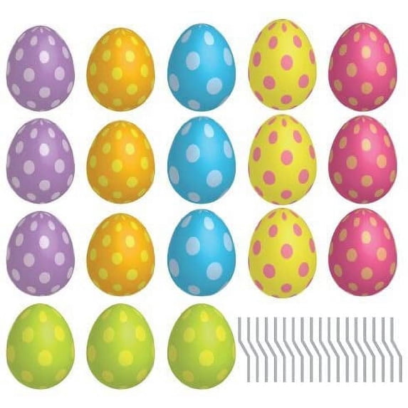 VictoryStore Colorful Easter Egg Pathway Yard Signs With Stakes Set 13423