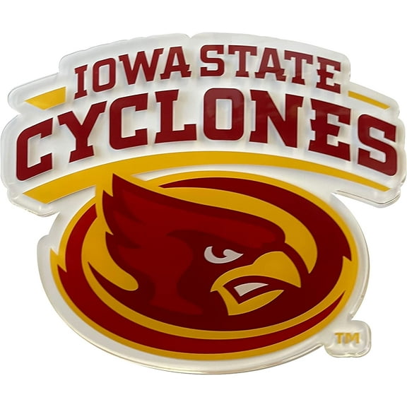 VictoryStore Iowa State University Cyclones Acrylic Wall Art, 23.5" x 19.85", Red & Yellow