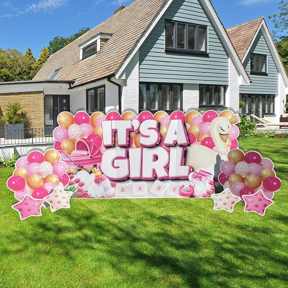 VictoryStore It's A Girl Oversized EZ Yard Card, 36" x 72"