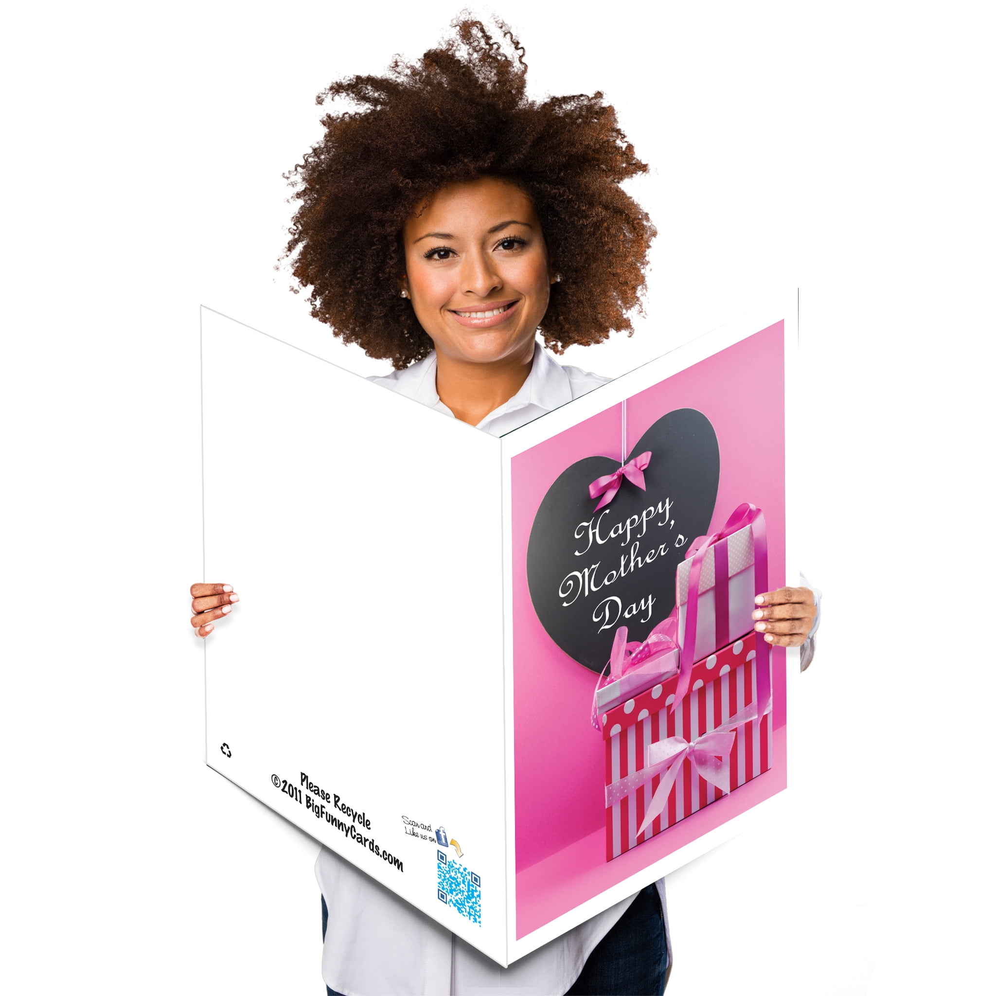 VictoryStore Jumbo 3 Foot Mother’s Day Card (Pink Presents Design) 2 feet x 3 feet Card with Envelope