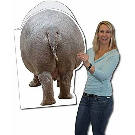 VictoryStore Jumbo Greeting Cards:Giant Birthday Card (Hippo), 2 feet x 3 feet Card with Envelope 12409
