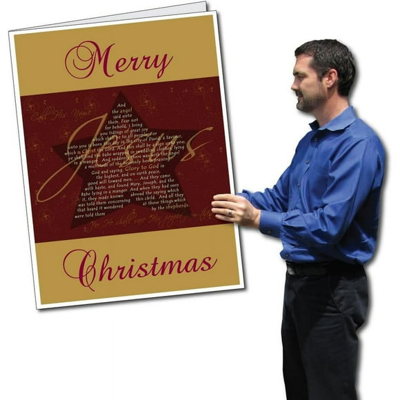 VictoryStore Jumbo Greeting Cards: Giant Christmas Card (), 2 feet x 3 feet Card with Envelope