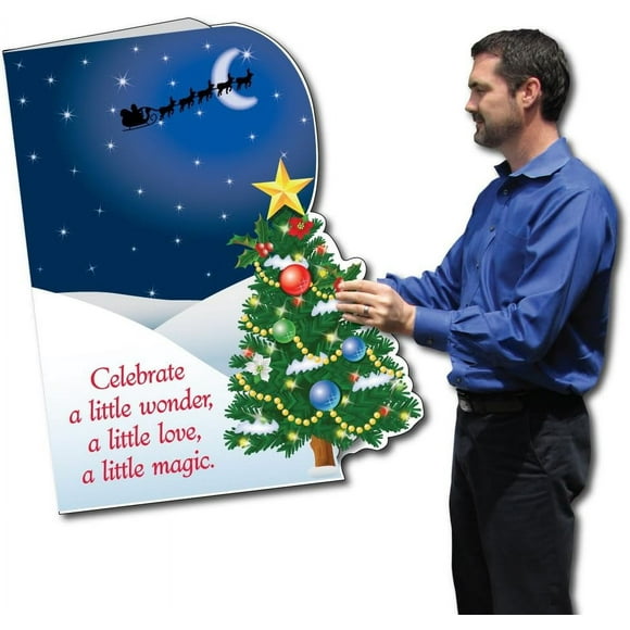 VictoryStore Jumbo Greeting Cards: Giant Christmas Card All I Want 2 feet x 3 feet Card with Envelope