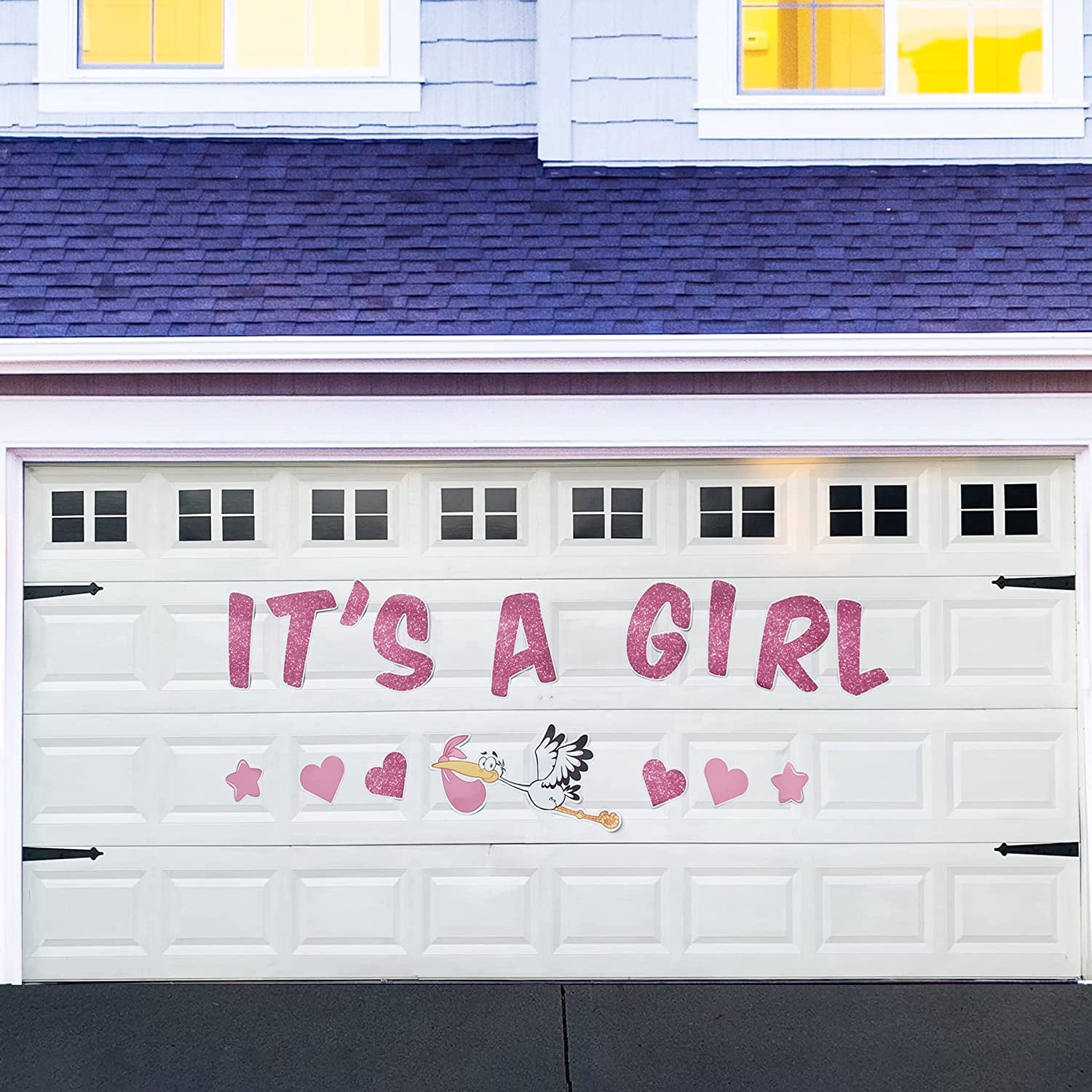 VictoryStore Jumbo It's A Girl Christening Baby Shower Magnets Garage Magnet Set 19727