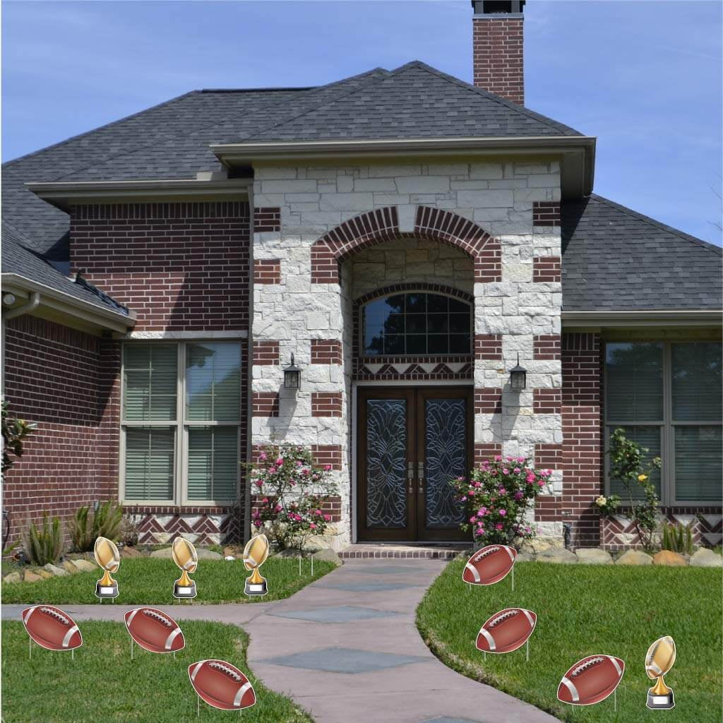 VictoryStore Playoff Football Party Pathway Decorations Set, Football Party Supplies, 10 Piece Set 20081