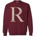 thumbnail image 1 of VictoryStore R Crewneck Sweatshirt Cardinal Maroon & Gold - Small, 1 of 6