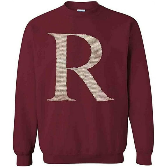VictoryStore R Crewneck Sweatshirt Cardinal Maroon & Gold - X-Large