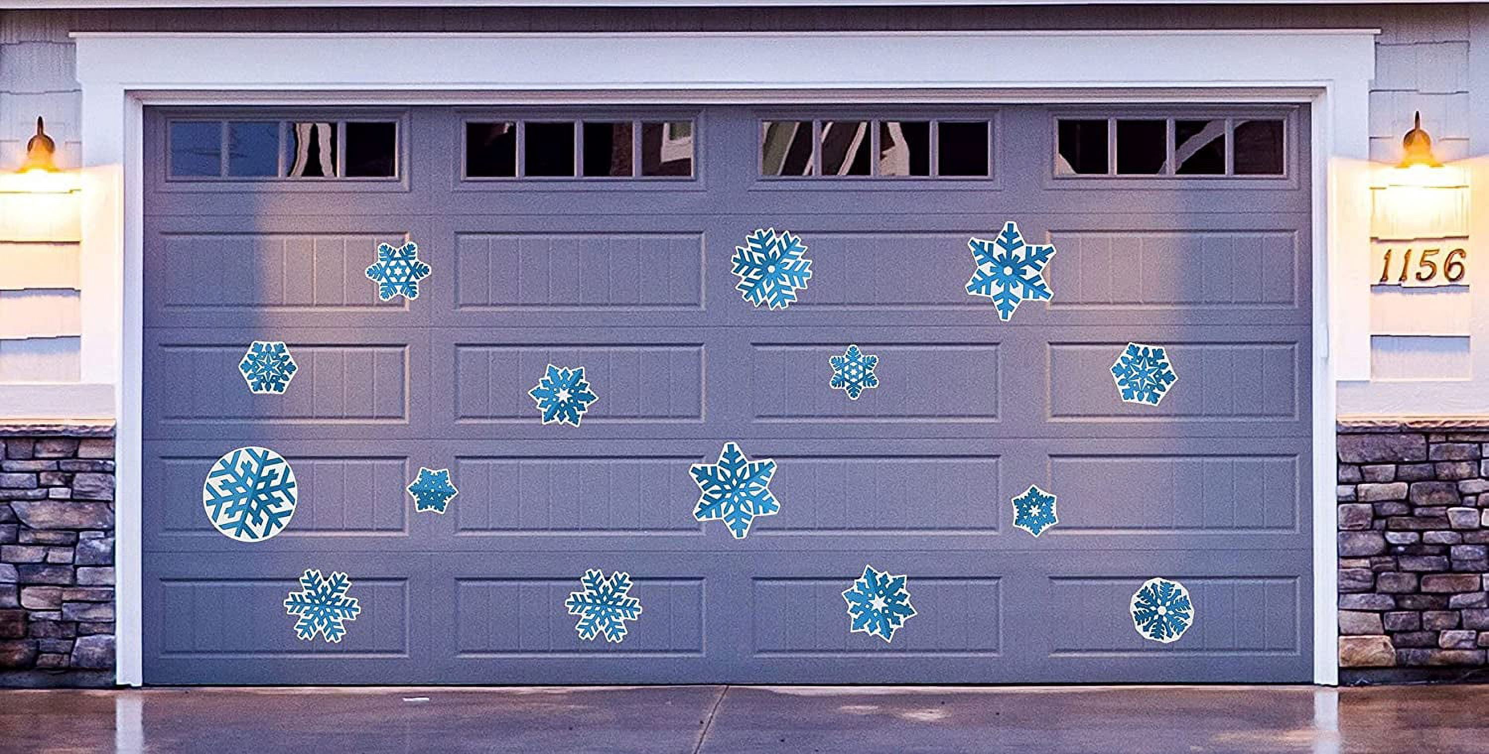 VictoryStore Snowflake Magnets Garage Door Decorations Set, Indoor or