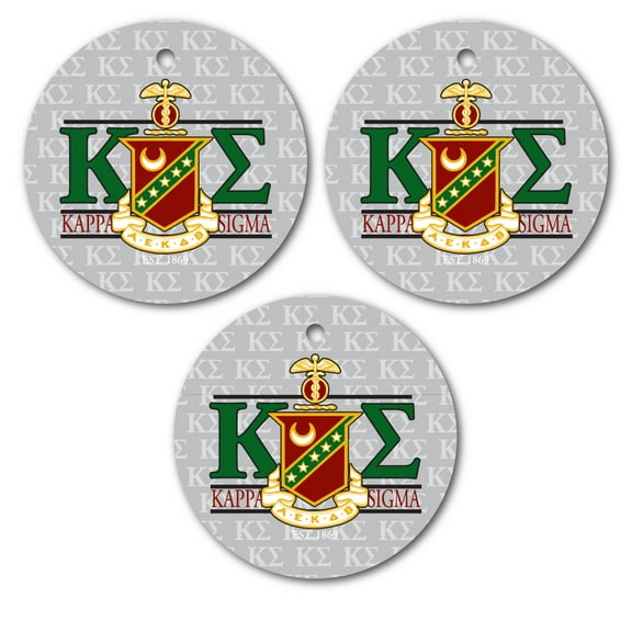 Victorystore.com Kappa Sigma Set of 3 Fraternity/Sorority Themed Circle Ornaments (2.75in by 2.75in)