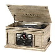 VICTOR Victrola 6-in-1 Nostalgic Bluetooth Record Player with 3-speed Turntable