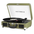 thumbnail image 1 of Victrola Bluetooth Portable Suitcase Record Player with 3-Speed Turntable - Olive Green, 1 of 10