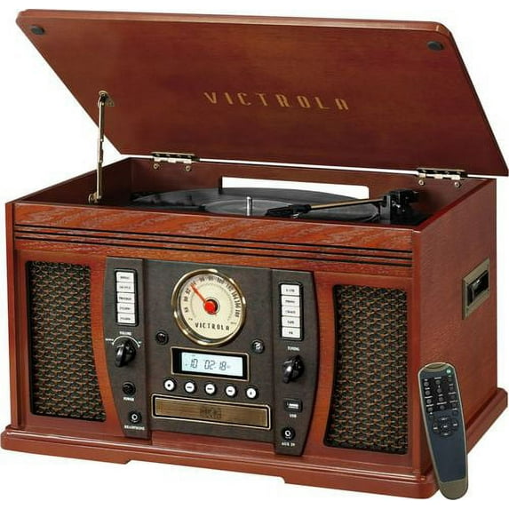 Victrola - Bluetooth Stereo Audio System - Mahogany