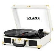 Victrola Bluetooth Suitcase Record Player مع 3 - سرعة القرص الدوار