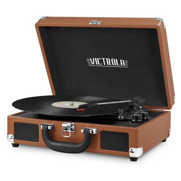 Victrola Bluetooth Suitcase Record Player with 3-speed Turntable