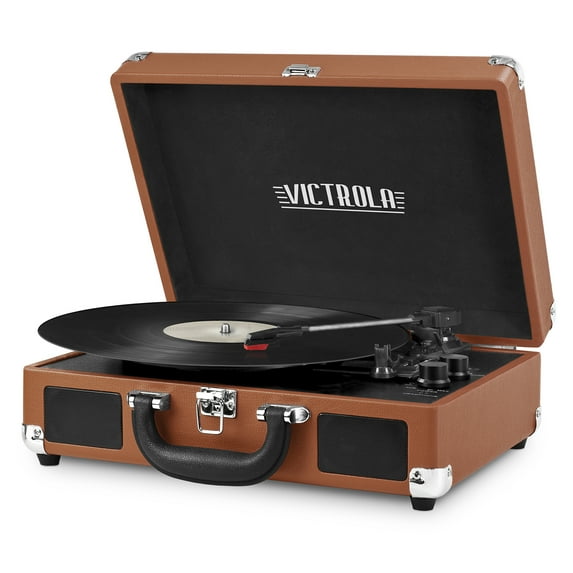 Victrola Bluetooth Suitcase Record Player with 3-speed Turntable