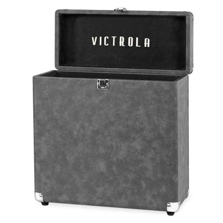 Victrola - Storage Case for Vinyl Turntable Records - Gray