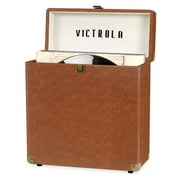 Victrola Collector Vinyl Record Storage Case Brown