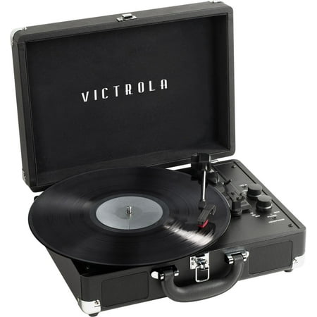 Victrola - Journey+ Bluetooth Suitcase Record Player - Black