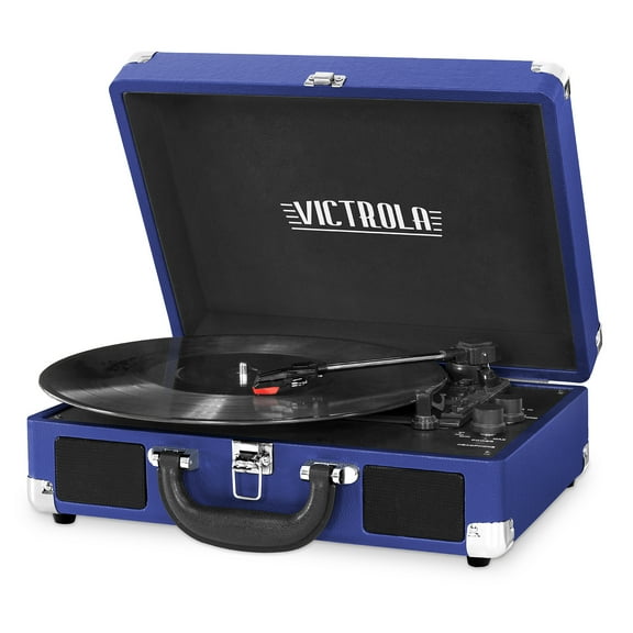 Victrola Journey Bluetooth Suitcase Record Player with 3-speed Turntable