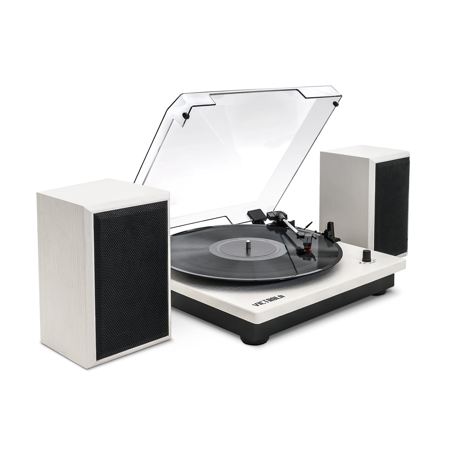 Victrola Montauk Bluetooth Record Player with 3 speed Turntable and Bookshelf Speakers