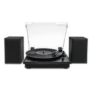 Victrola Montauk Bluetooth Turntable System with Bookshelf Speakers Black