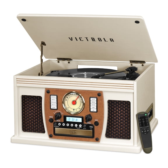 Victrola Navigator 8-in-1 Bluetooth Record Player (White)