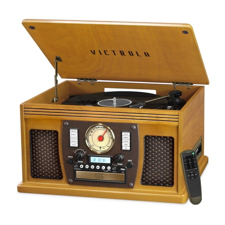 Victrola Navigator 8-in-1 Bluetooth Record Player (Oak)