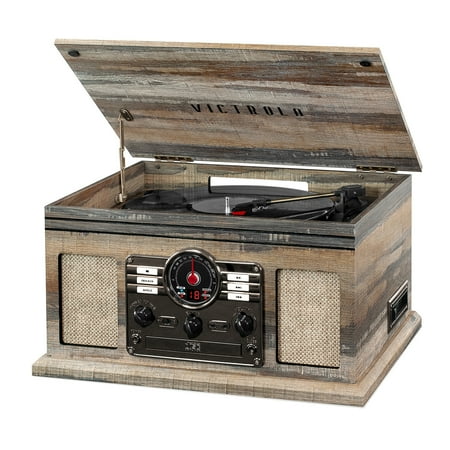 Victrola Quincy 6-in-1 Bluetooth Record Player (Gray)